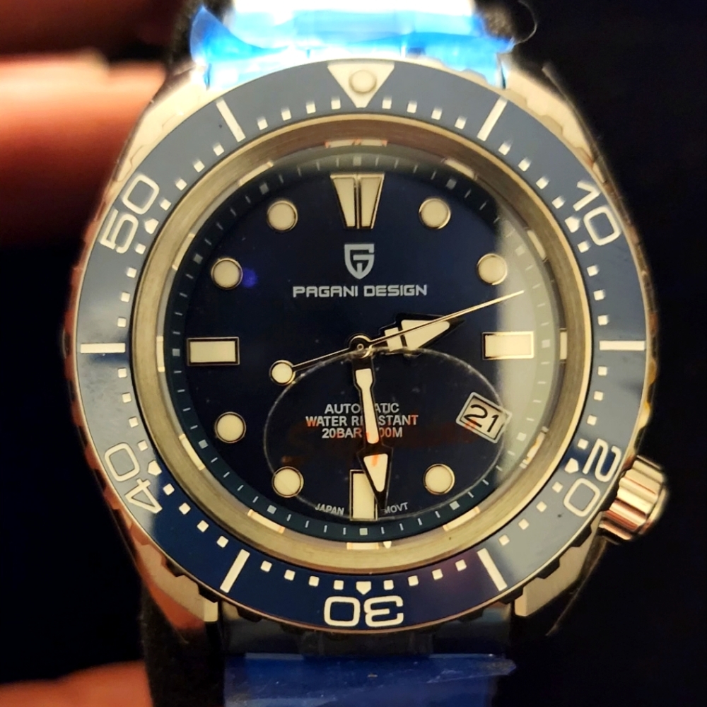 Pagani Design Blue Bevel Aotumatic Men's Watch